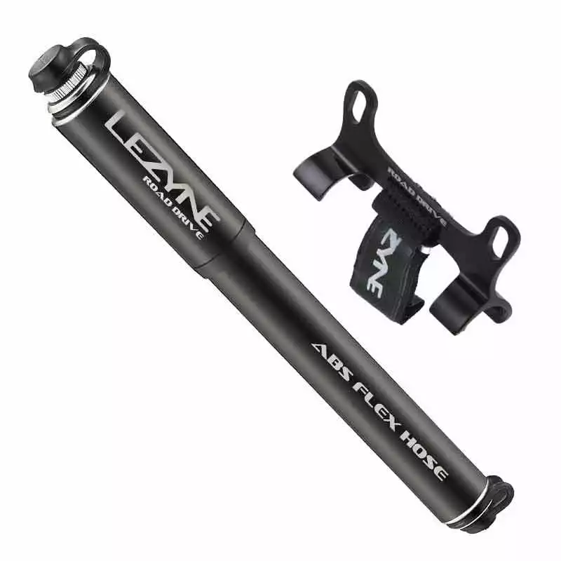 Lezyne Minipumpe CNC Alu Road Drive L Large Schwarz-glänzend / 28,3 Cm / 110 G Bis 11 Bar / 160 PSI