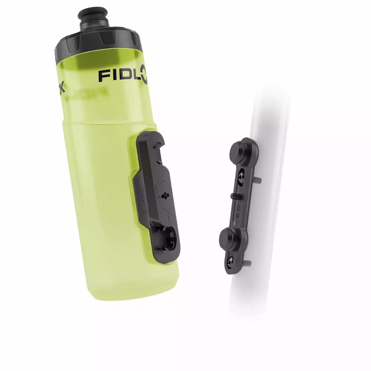 Fidlock TWIST Yellow (gelb) Trinkflasche + Flaschenhalter (Neue Version, Ohne Gravity Kit)