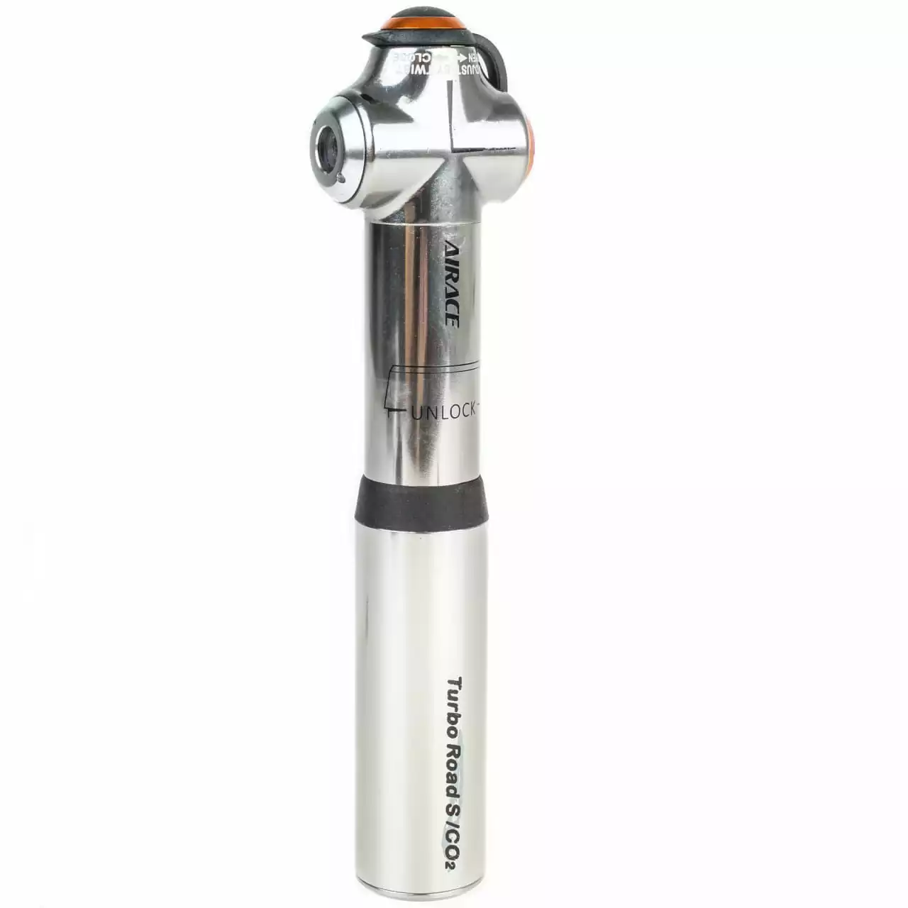 Airace Turbo Road 2in1 Minipumpe Mit Integrierter CO2-Pumpe Für Rennräder Bis 8 Bar (120 PSI)