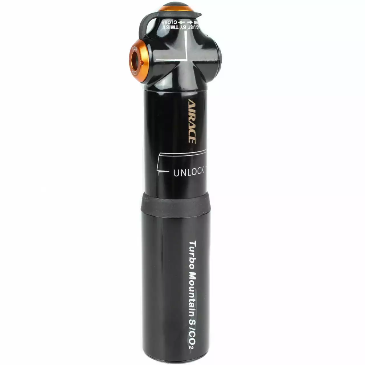 Airace Turbo Mountain 2in1 Minipumpe Mit Integrierter CO2-Pumpe Für Mountainbikes Bis 5,5 Bar (80 PS