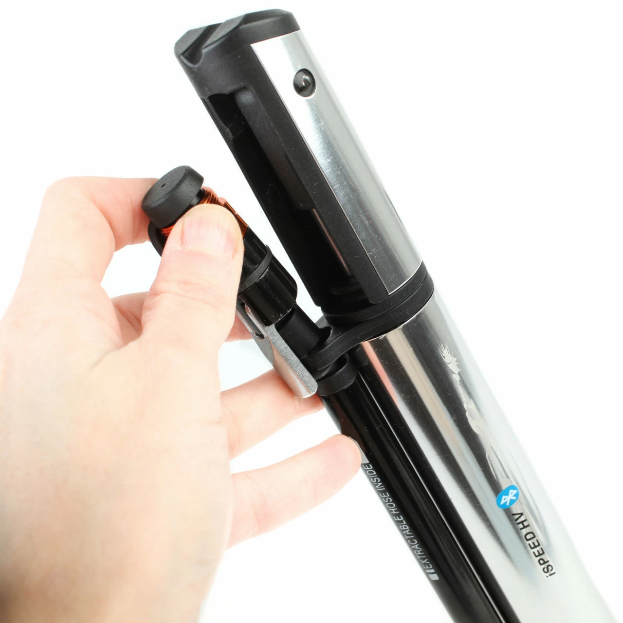 Airace ISpeed H2 G Bluetooth Mini-Standpumpe (238 G) Mit Digitaler App-Anzeige Bis 9,5 Bar (140 PSI) – Bild 3