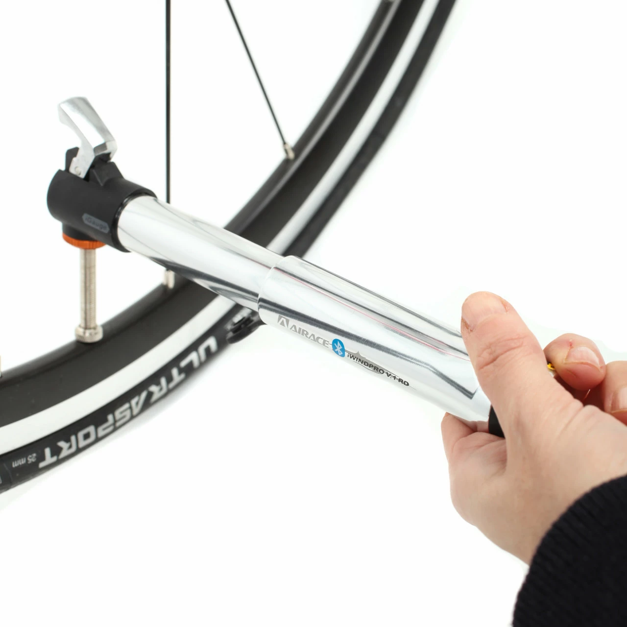 Airace IWindpro V1 ROAD Bluetooth-Minimpumpe Mit Digitaler App-Anzeige Bis 8 Bar (120 PSI) – Bild 3