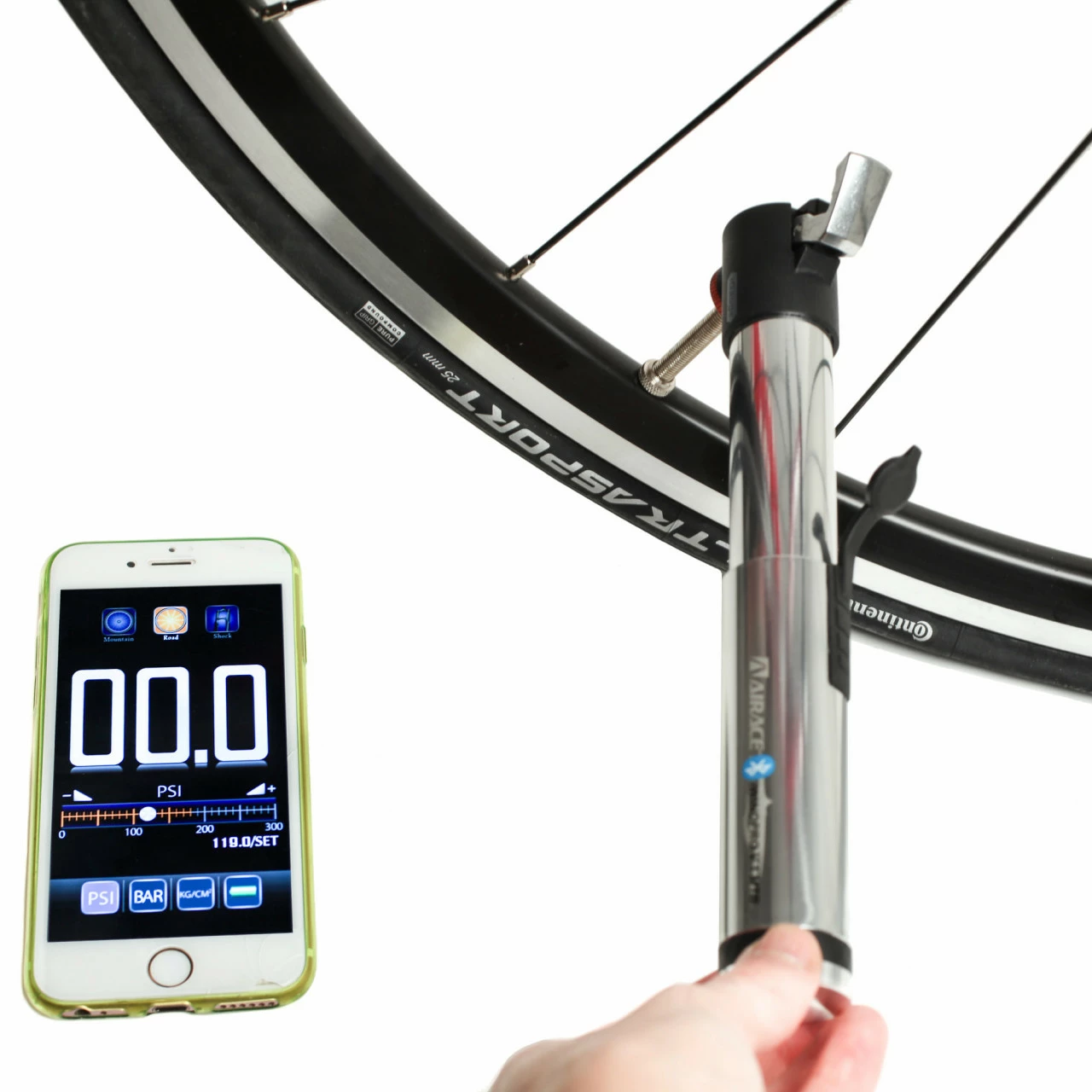 Airace IWindpro V1 MTB Bluetooth-Minimpumpe Mit Digitaler App-Anzeige Bis 5,5 Bar (80 PSI) – Bild 2