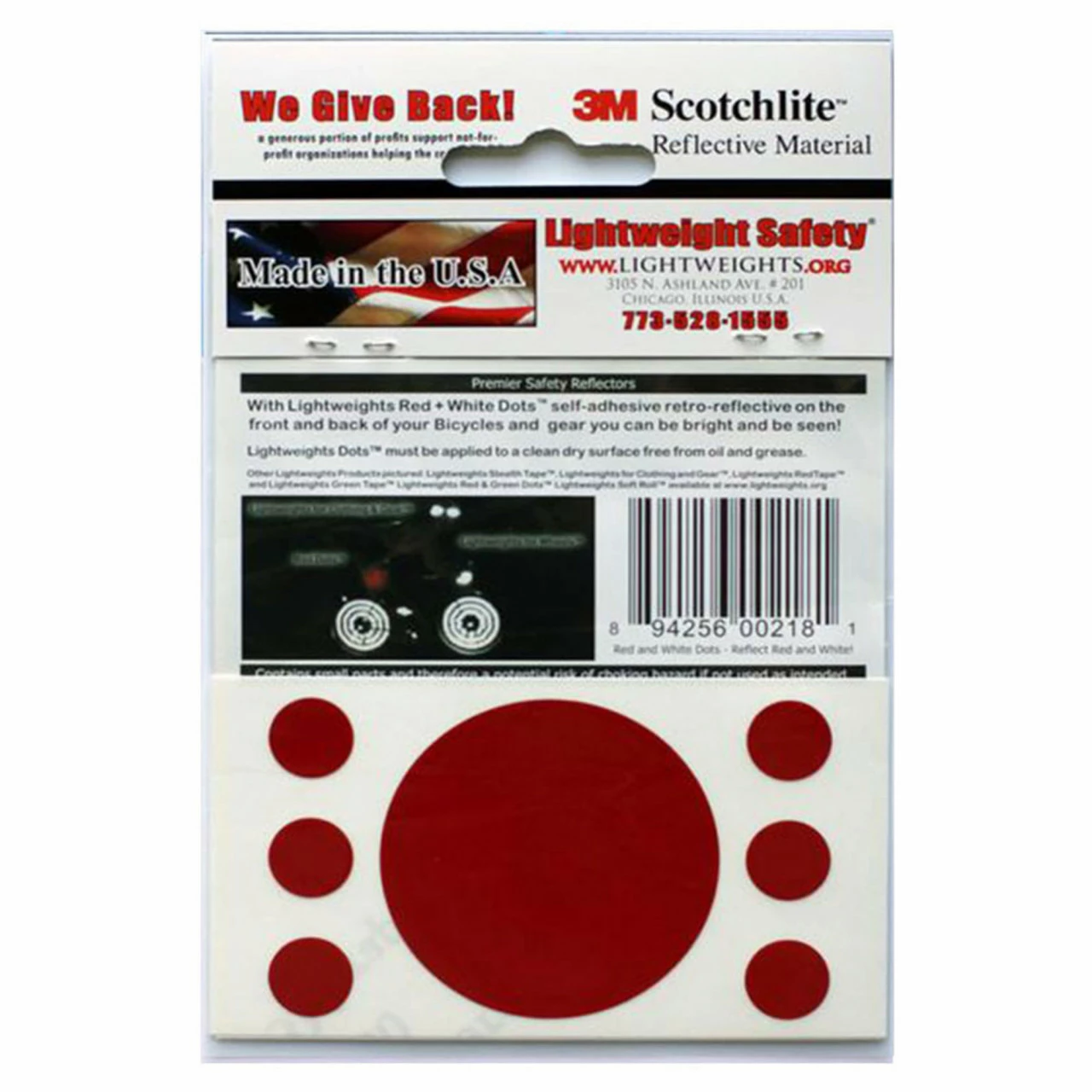 Lightweights Reflective Dots 3M Reflexpunkte 14er Set - Red/White (Rot/Weiß) – Bild 2