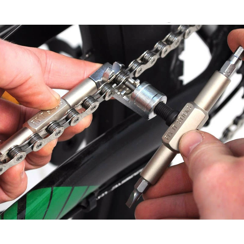 FixItSticks Mountain Kit Schraubendreher-Set + Reifenheber + Kettennieter + Tasche – Bild 4