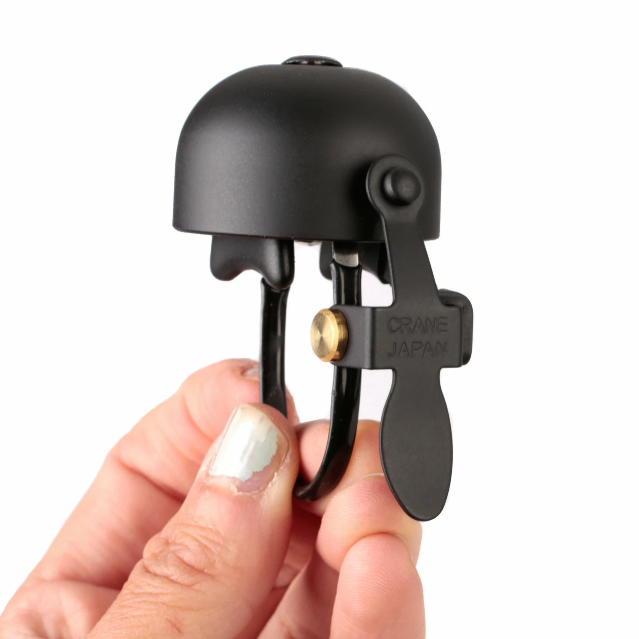 Crane Bells Crane E-Ne Bell All Black (schwarz Alu) Fahrradklingel Auch Für Rennrad-Lenker Geeignet – Bild 4