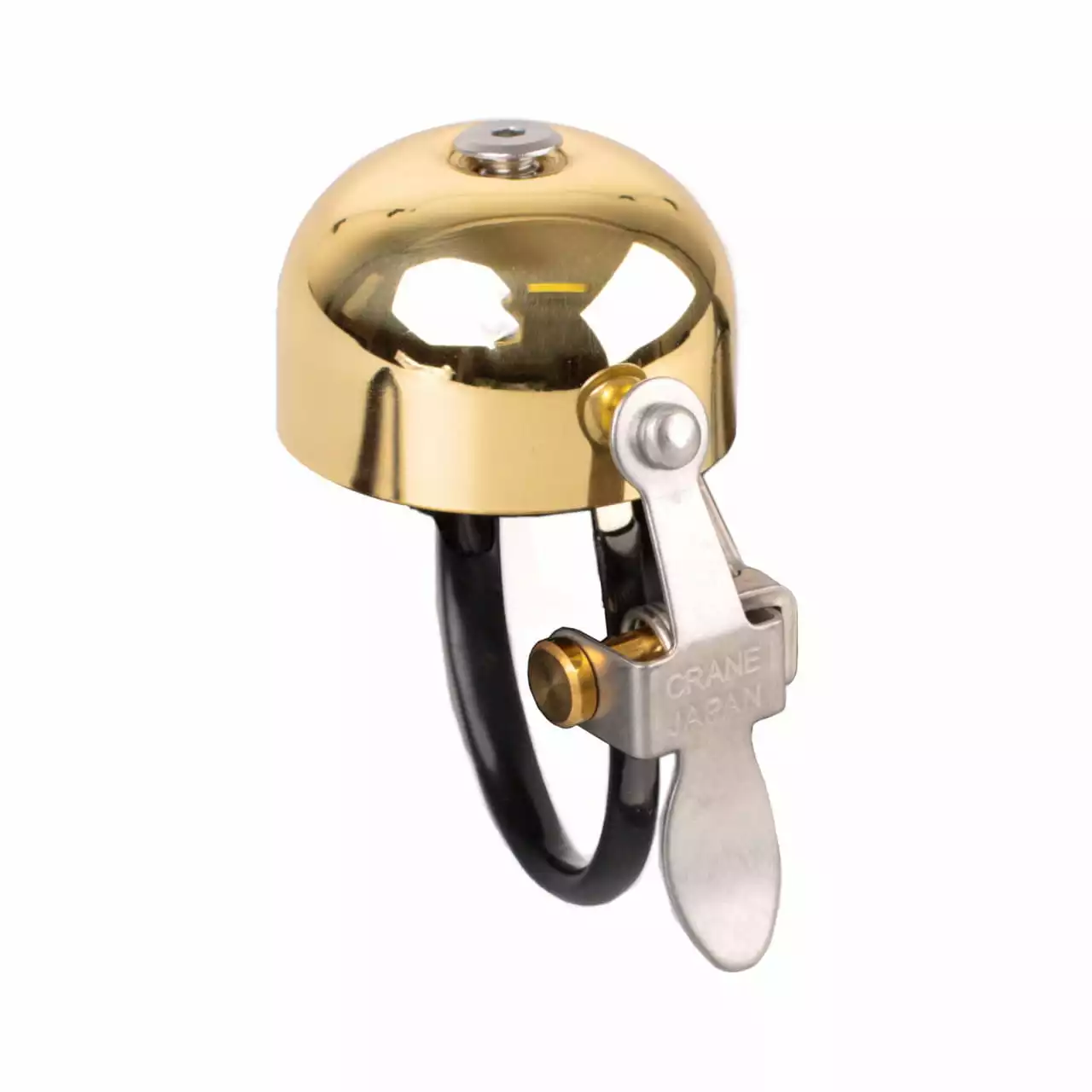 Crane Bells Crane E-Ne Bell Polished Gold Messing Fahrradklingel Auch Für Rennrad-Lenker Geeignet