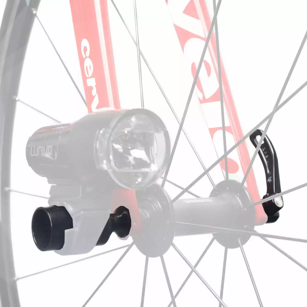 XON Universal-Lampenhalterung, GoPro-Halterung CNC-Alu Für Vorderradachse, Schnellspanner