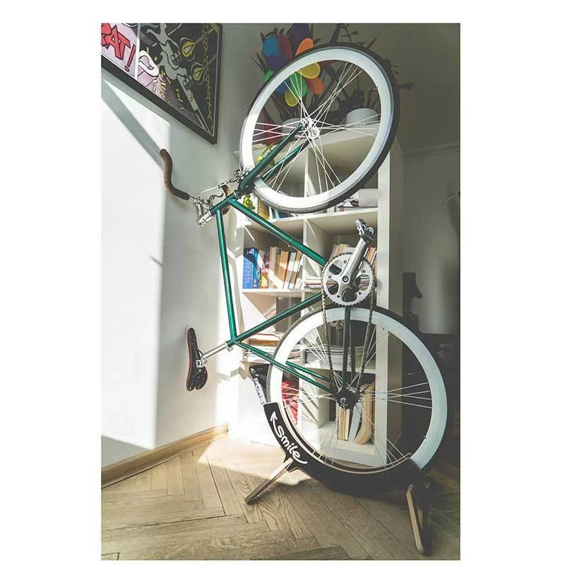 MTB Hopper Smile Fahrradständer Aus Holz, Universell Für Rennrad Bis MTB - Rot – Bild 6