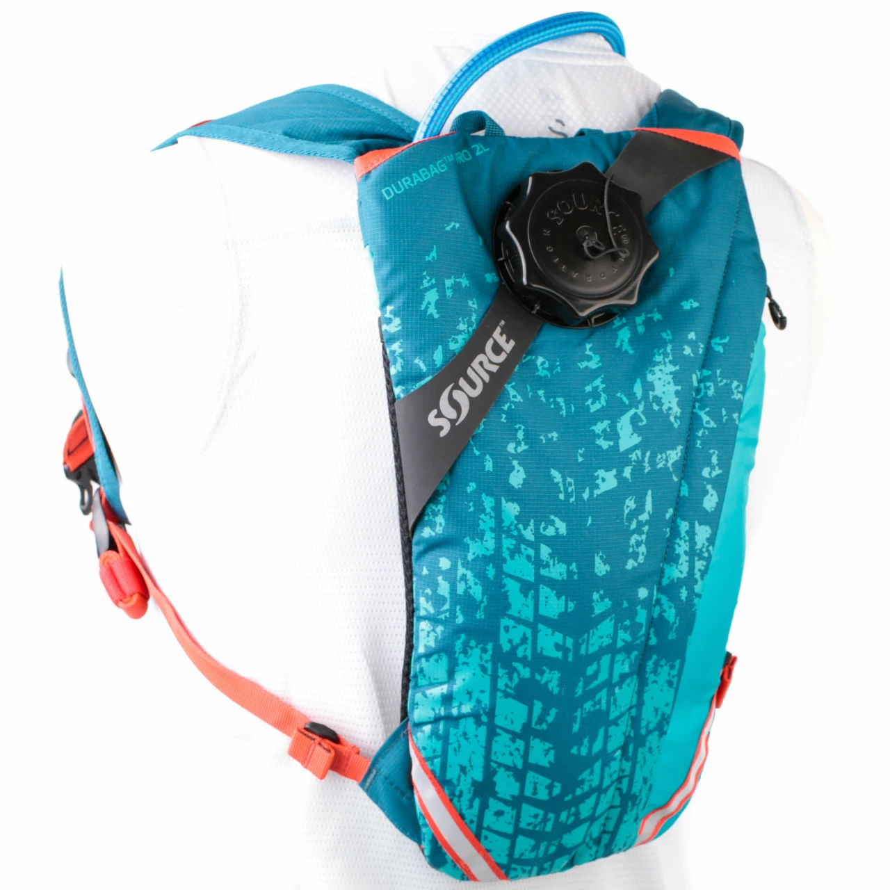 SOURCE Durabag Pro 2L Coral Blue Trinkrucksack - 2 L Trinksystem, Blau – Bild 2