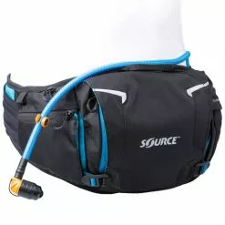 SOURCE Hipster Ultra 5 L Trinkgürtel - 1,5 L Trinksystem + 3,5 L Stauraum, Schwarz