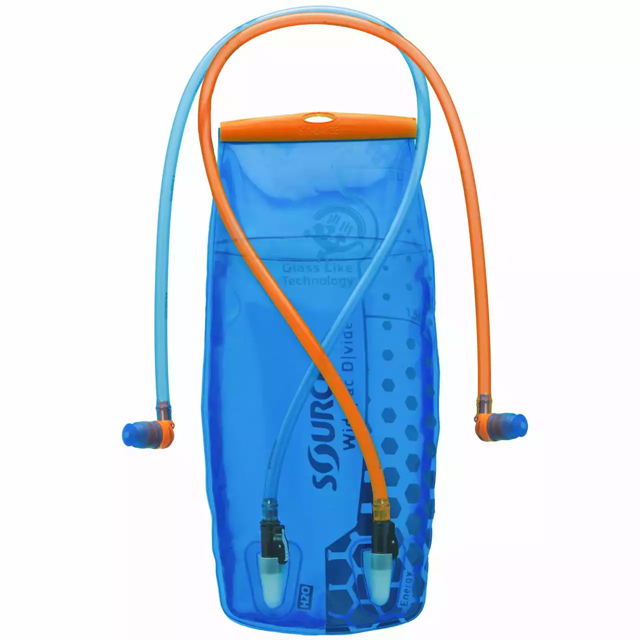 SOURCE Widepac D|vide Trinkblase Mit Zwei Kammern Und Trinkschläuchen - 2 L, Blau