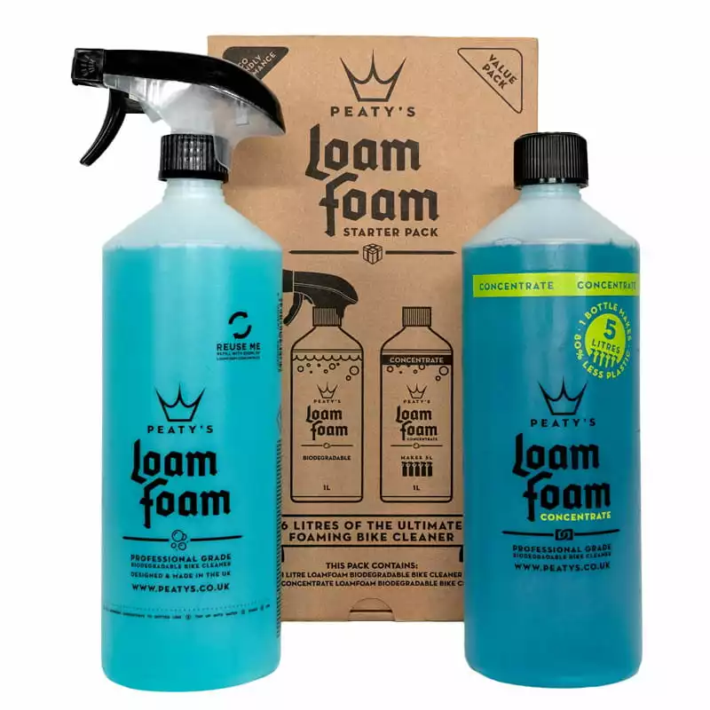 Peaty's Loam Foam Universalreiniger Starterpack - 1L Sprühflasche + Konzentrat Zum Nachfüllen