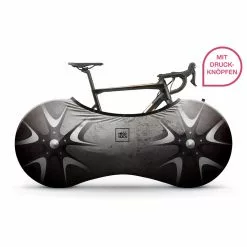VELOSOCK Indoor-Fahrradüberzug One-Size Für Erwachsenenräder - Silverbird (Schwarz-grau)