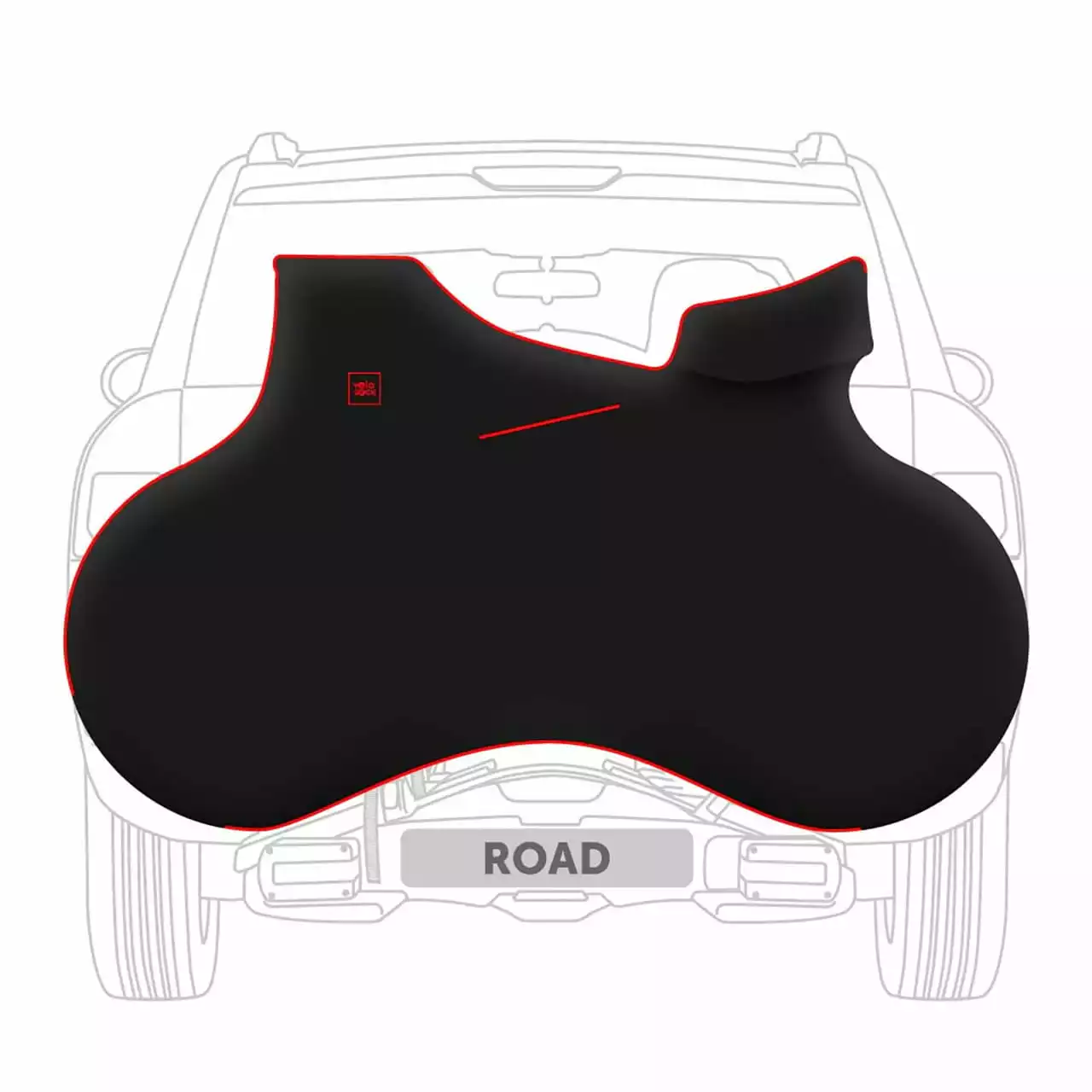 VELOSOCK Transport-Fahrradüberzug Black E Red Für Road-Bikes (Durable + Water Repellent)