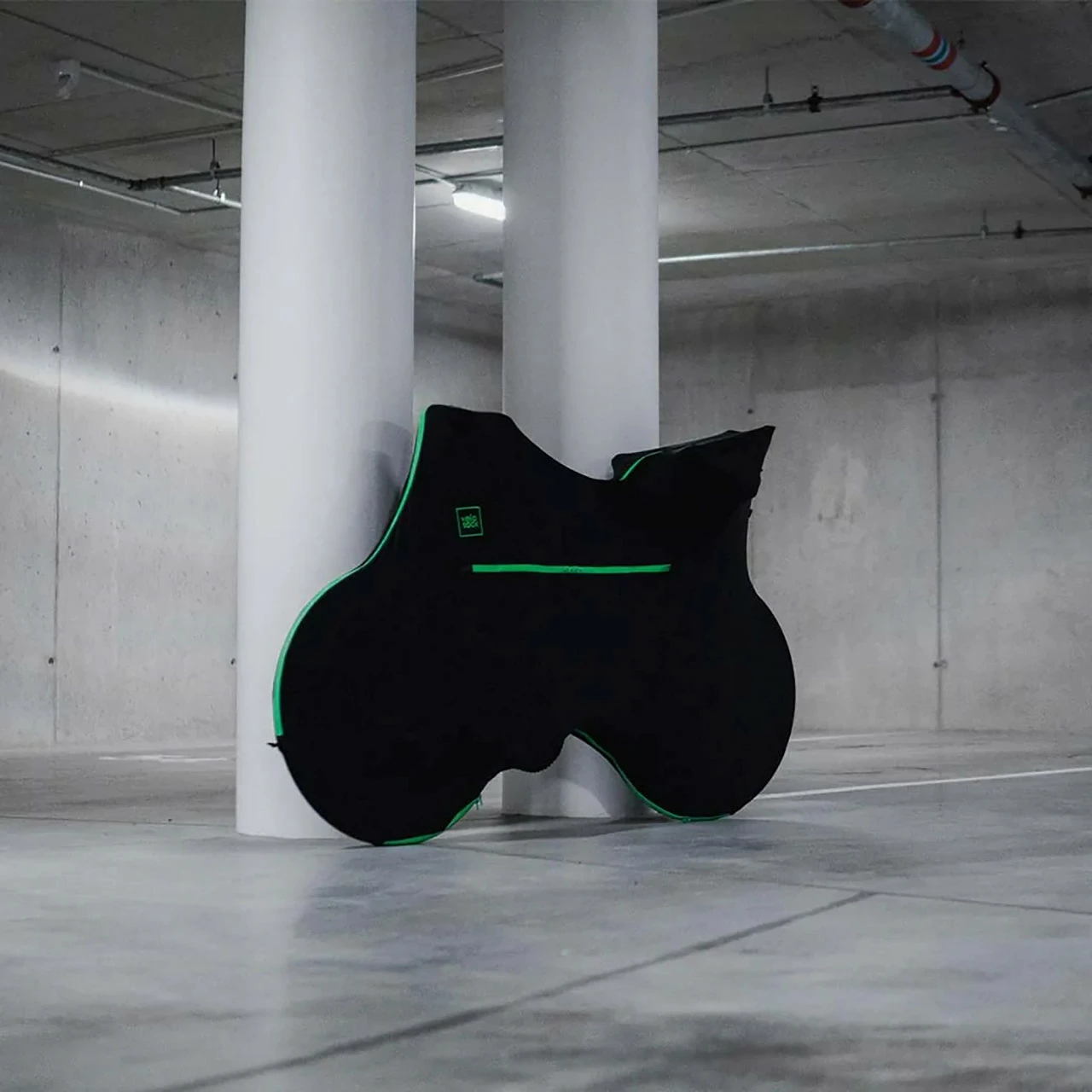 VELOSOCK Transport-Fahrradüberzug Black E Green Für Triathlon-Bikes (Durable + Water Repellent) – Bild 2