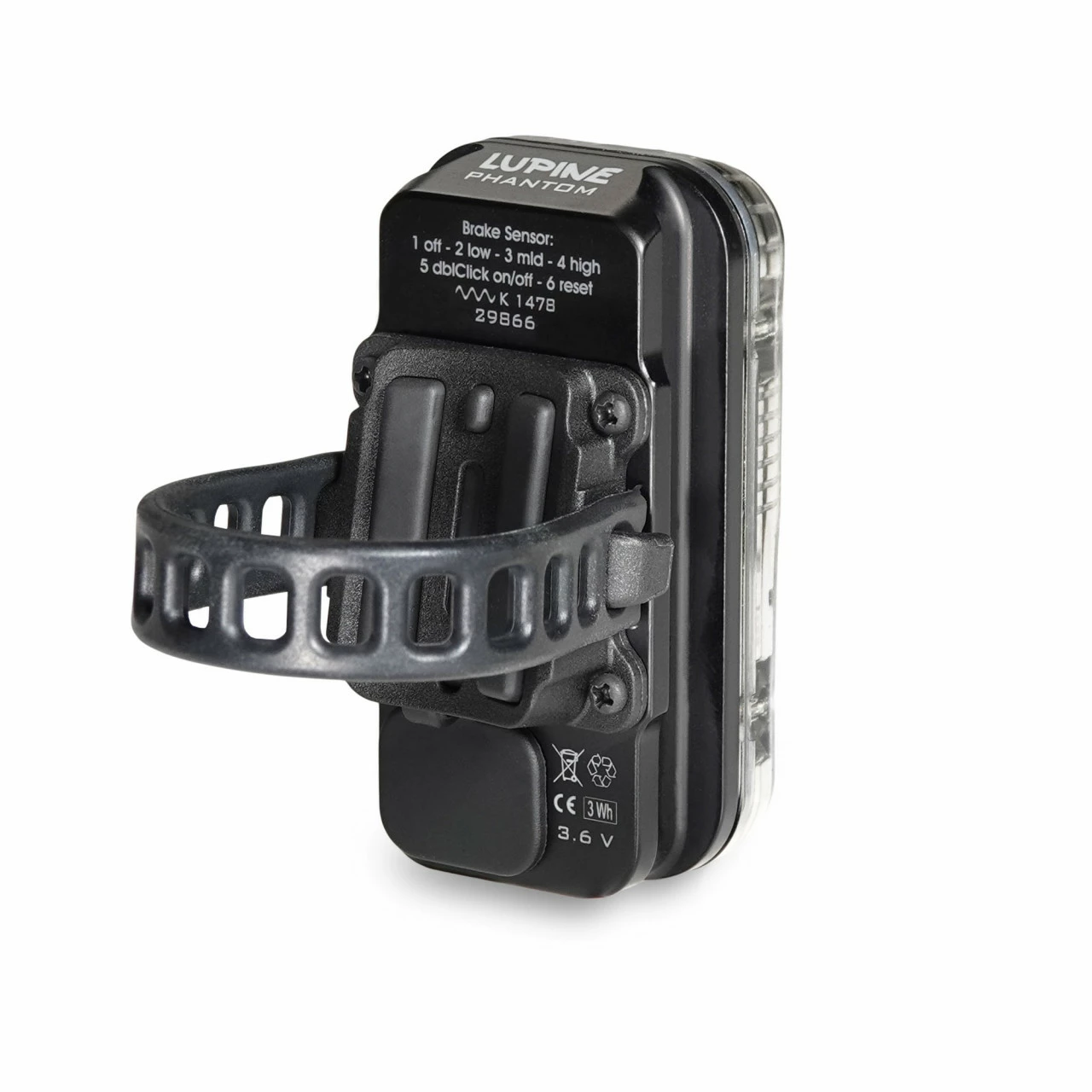 Lupine ROTLICHT StVZO Phantom (Grau) – Bild 2