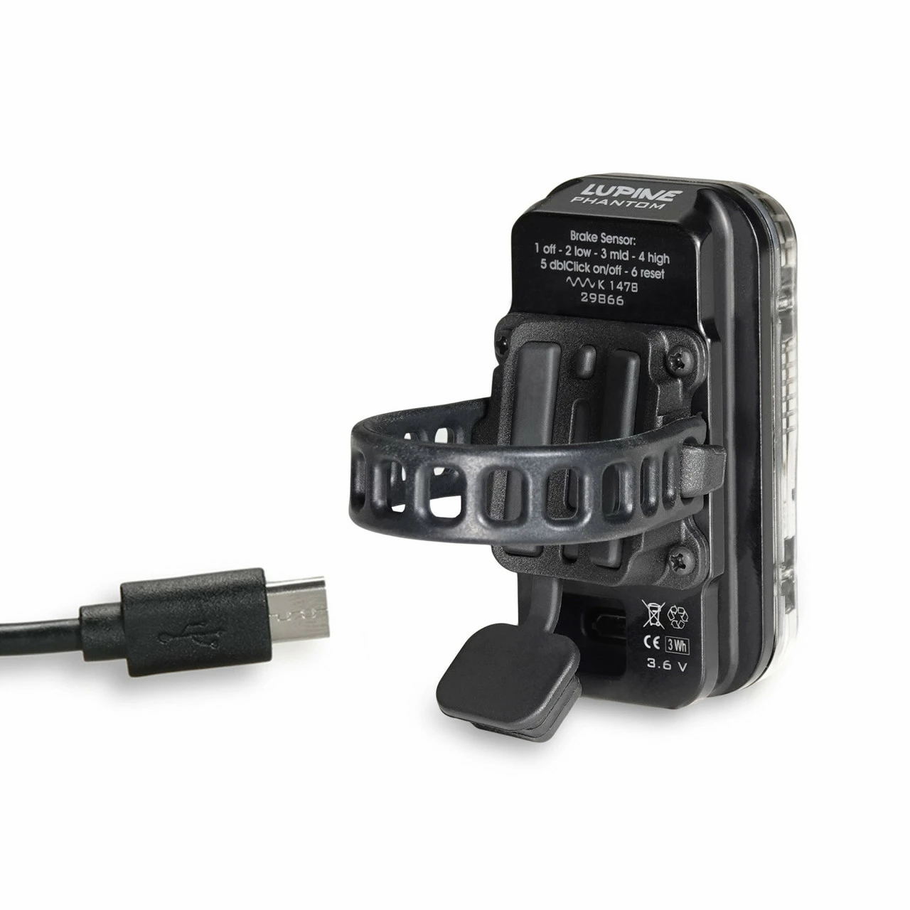 Lupine ROTLICHT StVZO Phantom (Grau) – Bild 3